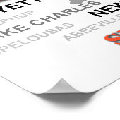 ルイジアナ州のプライドマップシルエット ポスター (角)