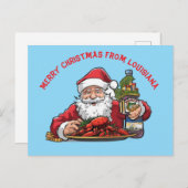 ルイジアナ州のメリークリスマス ポストカード (正面/裏面)