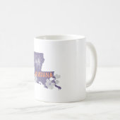 ルイジアナ州のモクレンの花の州のロゴ コーヒーマグカップ (正面右)