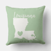 ルイジアナ州の地図ラブホーム クッション (裏面)
