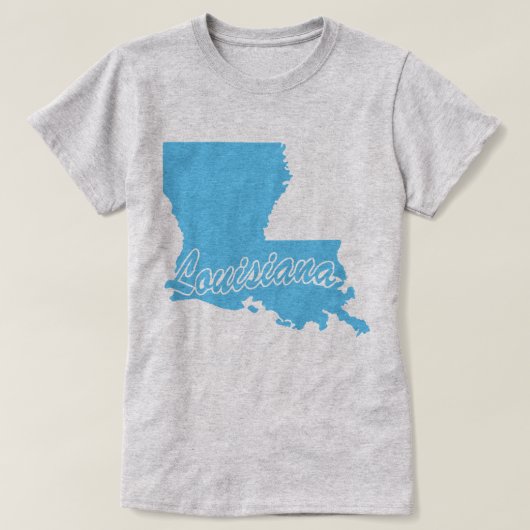 ルイジアナ州の形Tシャツ Tシャツ (デザイン正面)