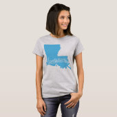 ルイジアナ州の形Tシャツ Tシャツ (正面フル)