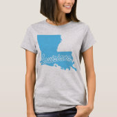 ルイジアナ州の形Tシャツ Tシャツ (正面)