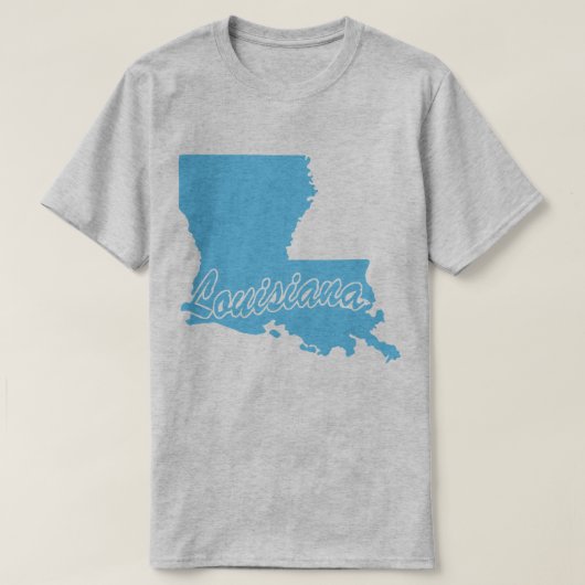 ルイジアナ州の形Tシャツ Tシャツ (デザイン正面)