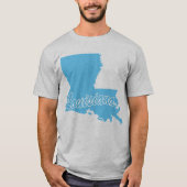 ルイジアナ州の形Tシャツ Tシャツ (正面)