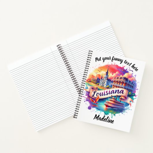 ルイジアナ州の水彩画 ノートブック (内部)