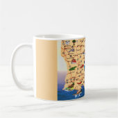 ルイジアナ州の美しい地図ポストカード コーヒーマグカップ (左)