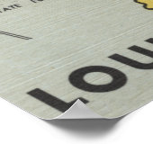 ルイジアナ州の詳細な地図 ポスター (角)