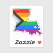 ルイジアナ州の誇り LGBTQ プログレスプライド シール (シート)