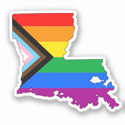 ルイジアナ州の誇り LGBTQ プログレスプライド シール (正面)
