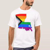 ルイジアナ州の誇り LGBTQ プログレスプライド Tシャツ (正面)