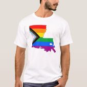 ルイジアナ州の誇り LGBTQ プログレスプライド Tシャツ (正面)