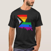 ルイジアナ州の誇り LGBTQ プログレスプライド Tシャツ (正面)
