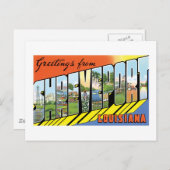 ルイジアナ州シュリーブポートからの挨拶 ポストカード (正面/裏面)