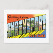 ルイジアナ州シュリーブポートからの挨拶 ポストカード (正面)