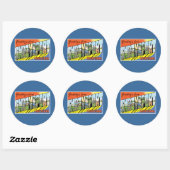 ルイジアナ州シュリーブポートからの挨拶! ラウンドシール (シート)