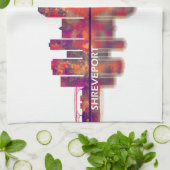 ルイジアナ州シュリーブポートスカイライン キッチンタオル (折り畳み)