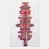 ルイジアナ州シュリーブポートスカイライン キッチンタオル (縦)