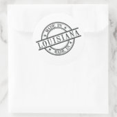 ルイジアナ州スタンプスタイルロゴシンボルブラック ラウンドシール (バッグ)