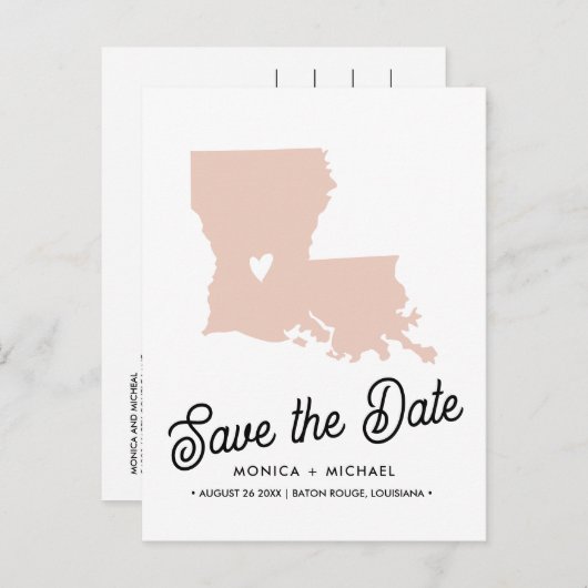 ルイジアナ州デスティネーションウェディングANY COLOR! 案内ポストカード (正面/裏面)