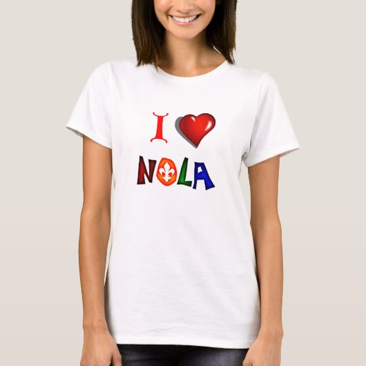ルイジアナ州ニューオーリンズが大好き Tシャツ (正面)