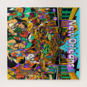 ルイジアナ州ニューオーリンズの人々おもしろい ジグソーパズル (横)