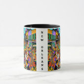 ルイジアナ州ニューオーリンズの人々おもしろい マグカップ (中央)