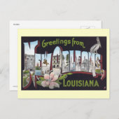 ルイジアナ州ニューオーリンズヴィンテージ ポストカード (正面/裏面)