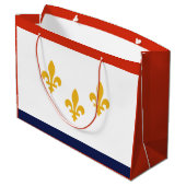 ルイジアナ州ニューオーリンズ国旗の抱き枕 ラージペーパーバッグ (裏面アングル)