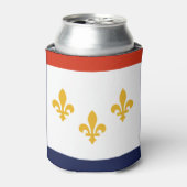 ルイジアナ州ニューオーリンズ国旗 缶クーラー (缶正面)