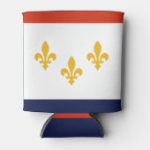 ルイジアナ州ニューオーリンズ国旗 缶クーラー (正面)