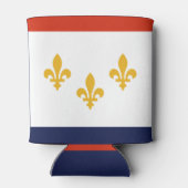 ルイジアナ州ニューオーリンズ国旗 缶クーラー (裏面)