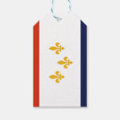 ルイジアナ州ニューオーリンズ州旗のギフトラベル ギフトタグ (正面)