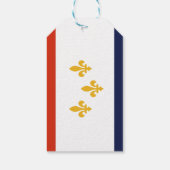 ルイジアナ州ニューオーリンズ州旗のギフトラベル ギフトタグ (裏面)