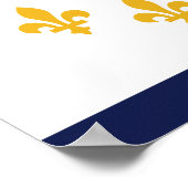 ルイジアナ州ニューオーリンズ州旗のポスター ポスター (角)