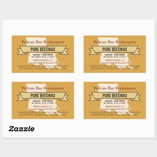 ルイジアナ州ハニー製品長方形ステッカー 長方形シール (シート)