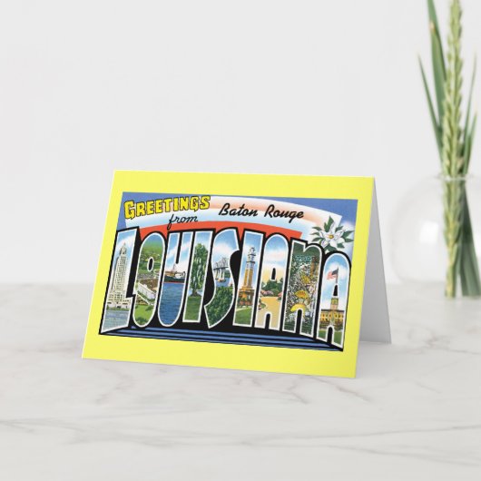 ルイジアナ州バトンルージュの挨拶 カード (正面)