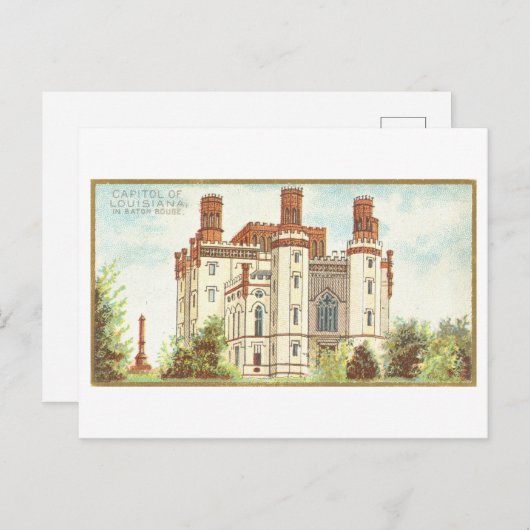 ルイジアナ州バトンルージュの首都建物 ポストカード (正面/裏面)