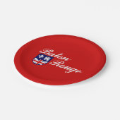 ルイジアナ州バトンルージュ国旗の紙プレート ペーパープレート (アングル)