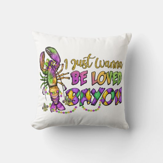 ルイジアナ州バユーに愛されたいの クッション (正面)