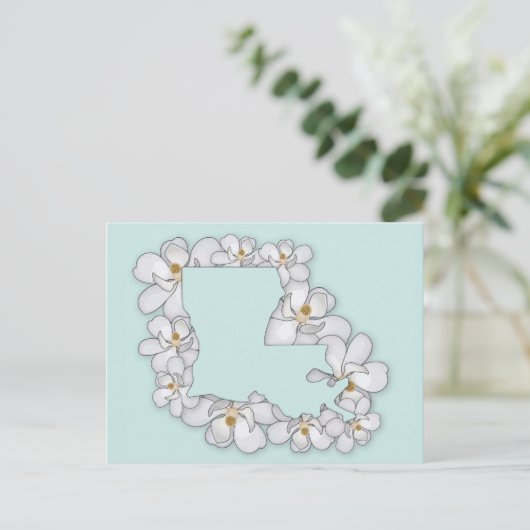 ルイジアナ州フラワーマグノリア ポストカード (スタンド正面)