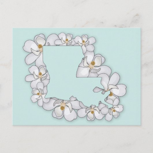 ルイジアナ州フラワーマグノリア ポストカード (正面)