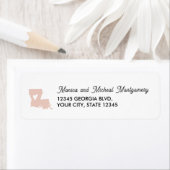 ルイジアナ州マップ(ハート付き) - ANY COLOR ラベル (インサイチュ)