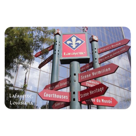 ルイジアナ州ラファイエット マグネット (横)