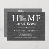 ルイジアナ州引っ越しアナウンスはがき 案内ポストカード (正面/裏面)