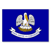 ルイジアナ州旗と愛国的なテーブルカード テーブルナンバー (正面)