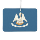 ルイジアナ州旗のダイナミック表示 カーエアーフレッシュナー (裏面)