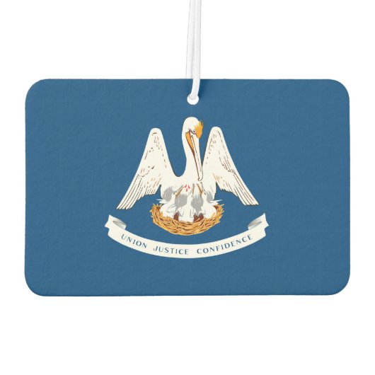 ルイジアナ州旗のダイナミック表示 カーエアーフレッシュナー (裏面)