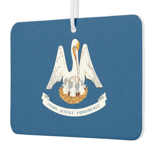 ルイジアナ州旗のダイナミック表示 カーエアーフレッシュナー (左)