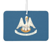 ルイジアナ州旗のダイナミック表示 カーエアーフレッシュナー (正面)